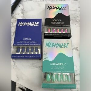 Marmalade press on nails - new- 3 packs for $25